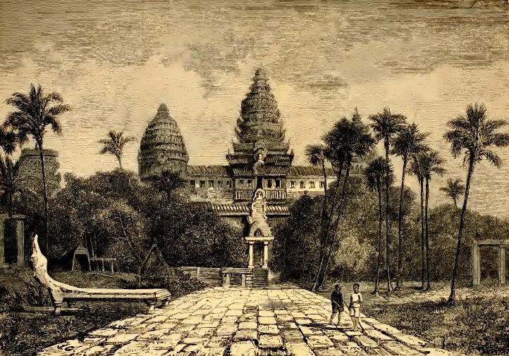 Facade of Angkor Wat by Henri Mouhot
