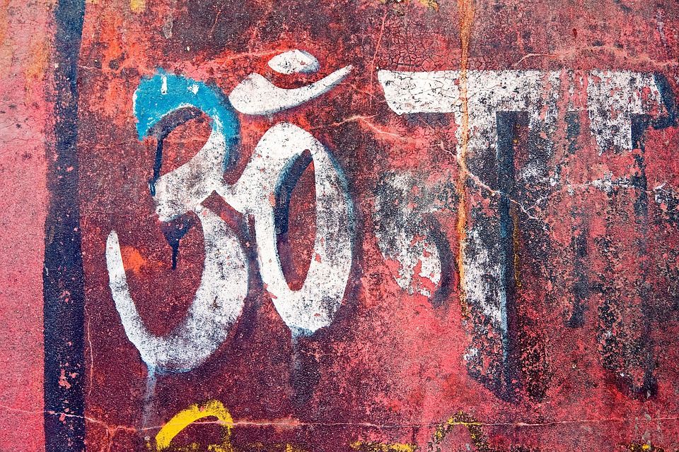 Graffiti, Texture, Wall, Text, Devanagari, Om, Words