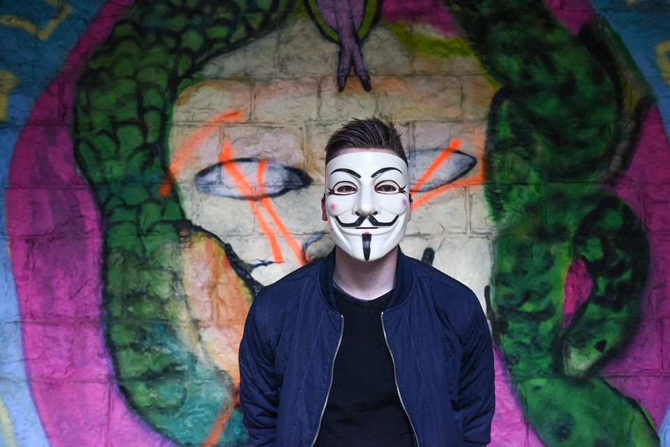 Anonymous, Graffiti, Mask, Boy, Man, Teen, Tough, Male
