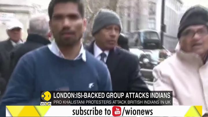 Pro Khalistan protesters attack British Indians