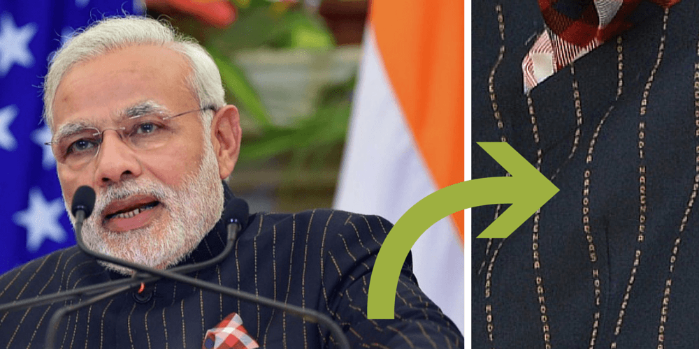 Lights Camera Action: Enter PM Modi in his Infamous Personalised Suit