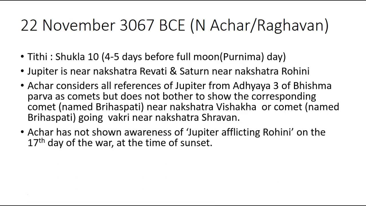                               Purva Paksha – 'Jupiter' observations of Mahabharata                             
                              