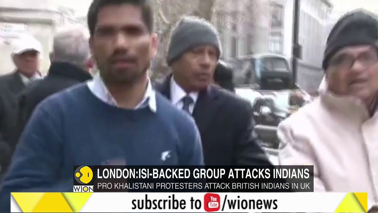                               Pro Khalistan protesters attack British Indians                             
                              