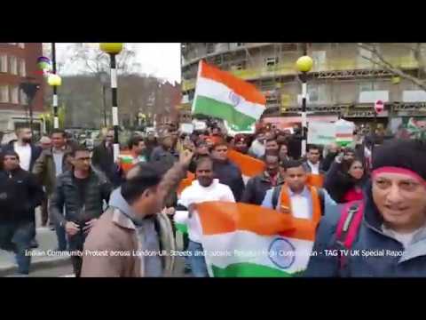                               Indian Community Protest Across UK Streets & Outside Pak High Commission – TAG TV UK Report                             
                              